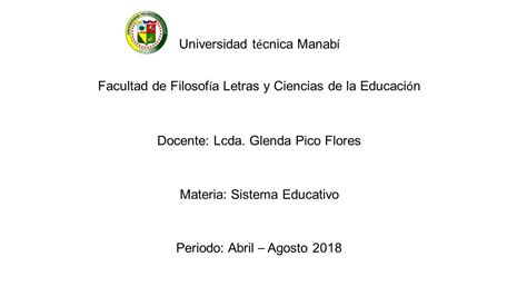 Universidad T Cnica Manab Facultad De Filosof A Letras Y Ciencias