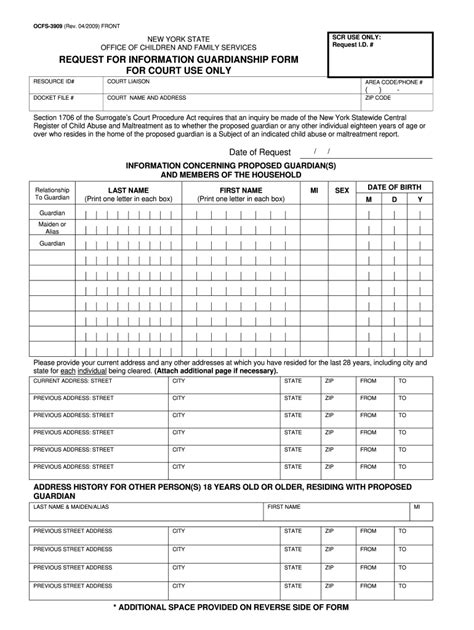 Ocfs 3909 2009 2025 Form Fill Out And Sign Printable Pdf Template