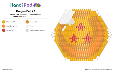 Dragon Ball 3 Fuse Bead Pattern Kandi Pad Kandi Patterns Fuse