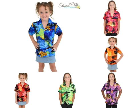 Sunset Unisex Kids Hawaiian Shirts | Etsy