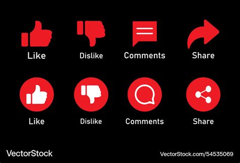 social media icons  comment share vector image