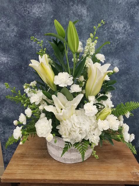 Elegant Basket of White Lilies in Simi Valley, CA | Michael's Flowers