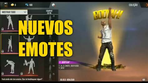 NUEVOS EMOTES LEGENDARIOS FREE FIRE ACTUALIZACION YouTube