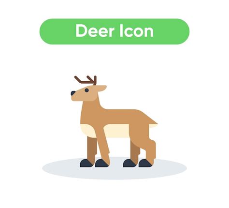 Premium Vector | Deer animal vector emoji icon illustration