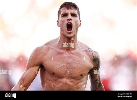 Eric Lamela Of Sevilla FC Celebrates After Scoring The 2 1 During The