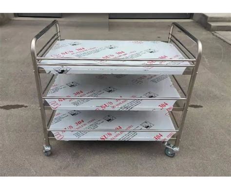 Heavy 3 Shelves Stainless Steel Surgical Instrument Trolley Load