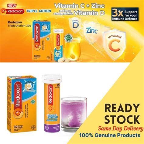 Vitamin C Zinc D Redoxon Triple Action Effervescent Tablet Ready