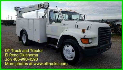 Ford F800 6000lb Crane Service Bed 1998 Utility Service Trucks