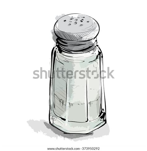 Hand Drawn Salt Pepper Shakers On Stock Vector Royalty Free