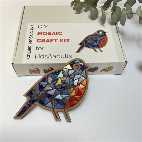 Blue Bird DIY Mosaic Kit Craft Mosaic Kit Make a Bird Lovely Mosaic ...