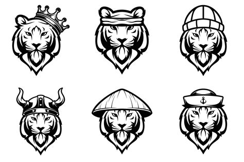 Tiger Bundle Outline Version 44162119 Vector Art at Vecteezy