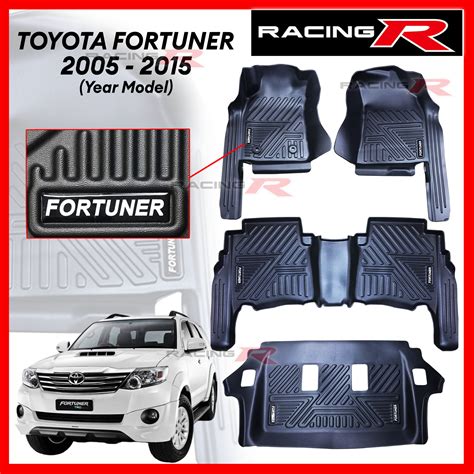 Toyota Fortuner 2005 To 2015 OEM Deep Dish Matting 9D Fully Extended