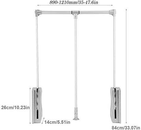 Uyoyous Pull Down Closet Rod Aluminum Adjustable Inch Heavy