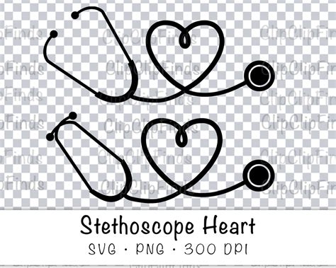 Stethoscope Heartbeat Svg Gnomae