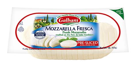 Fresh Mozzarella Pre Sliced Log Galbani Cheese Authentic Italian Cheese