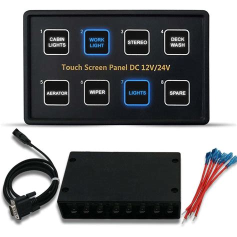 V V Gang Blue Led Sense Touch Screen Switch Panel Box For Car