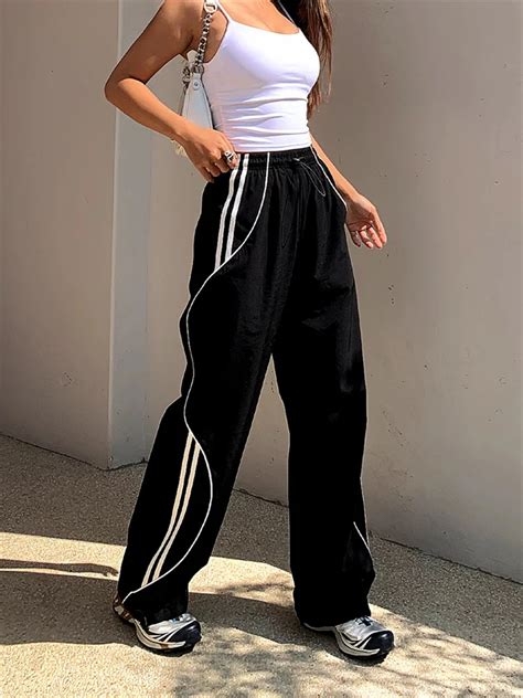 Qweek Y K Egirl Black Joggers Sweatpants Women S Vintage Streetwear