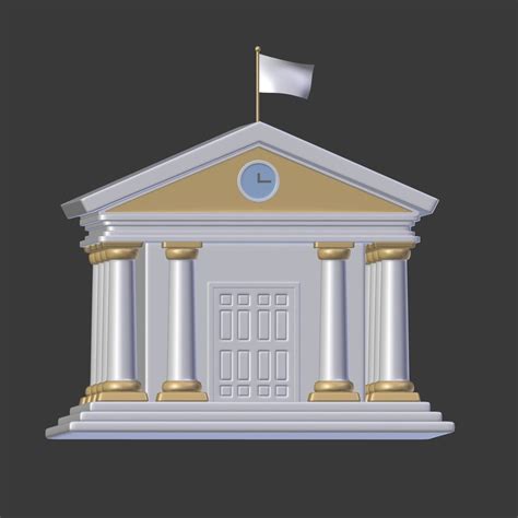 Cartoon Parliament Building 3D Model - TurboSquid 1418539