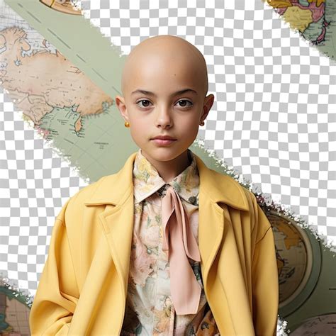 Enfant Empathique Astronome Sud Asiatique Aux Cheveux Chauves S