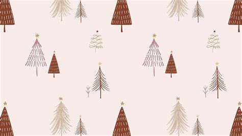 Pink Christmas Desktop Wallpaper Pine Free Vector Rawpixel