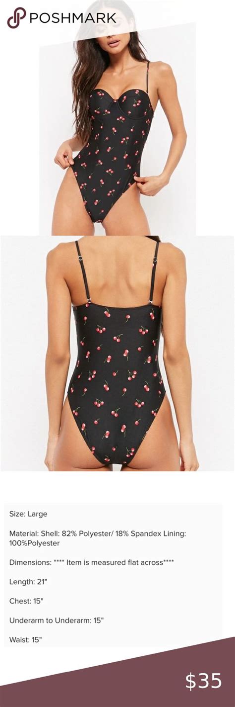 Cherry Print Swimsuit Bodysuit Print Swimsuit Blue One Piece