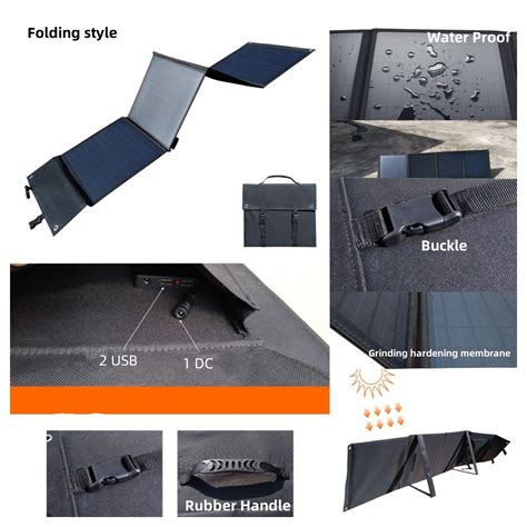 Outdoor Camping Waterproof Etfe Foldable Pv Panel W High Efficiency