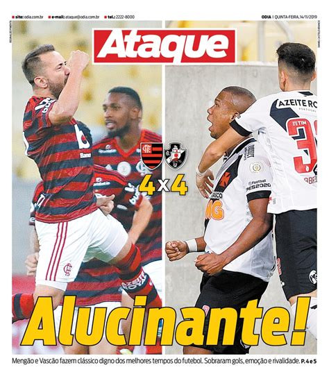 Veja Como A Imprensa Destacou O Empate Entre Flamengo E Vasco Supervasco