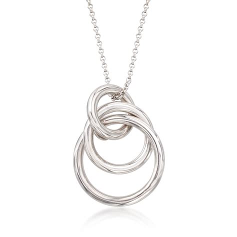 Italian Sterling Silver Interlocking Circle Necklace Ross Simons