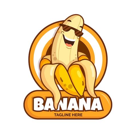 Free Vector Cool Banana Character Logo Template