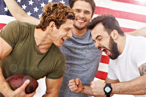 Happy american football fans 15861368 Stock Photo at Vecteezy