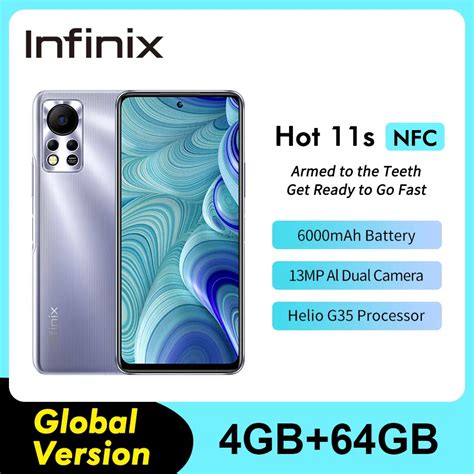 Global Version Infinix HOT 11S NFC 4GB 64GB 6 78 FHD Punching Display