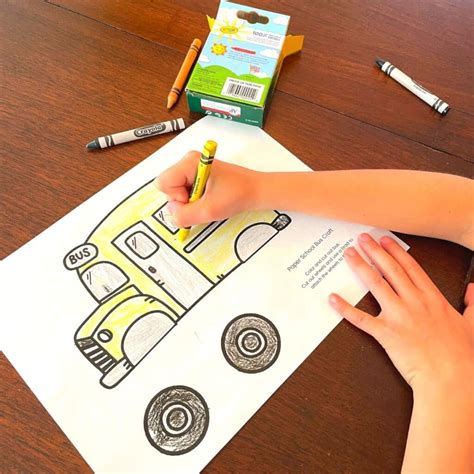 Paper School Bus Craft for Preschoolers (Free Printable!) - Simply Full ...