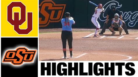 1 Oklahoma Vs Oklahoma State Highlights GAME 2 NCAA Softball