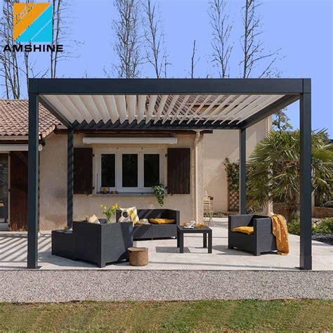 Outdoor Sunroof Prefabricated House Aluminium Louver Bioclimatica