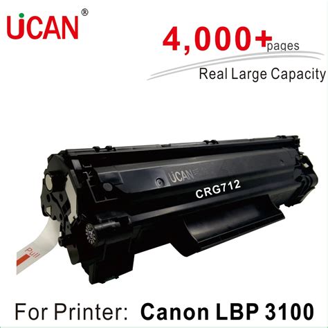 4000 Pages Large Capacity Refillable 312 712 Toner Cartridge For Canon Lbp3100 Lbp 3100 3108