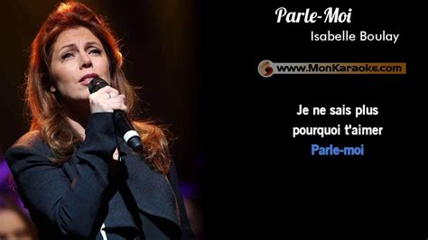 Parle Moi Isabelle Boulay Monkaraoke Youtube