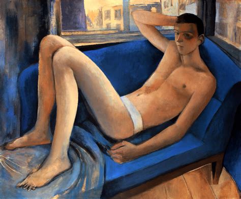 Nude On Chaise Longue By Juliusz Lewandowski Art Work Art Limited