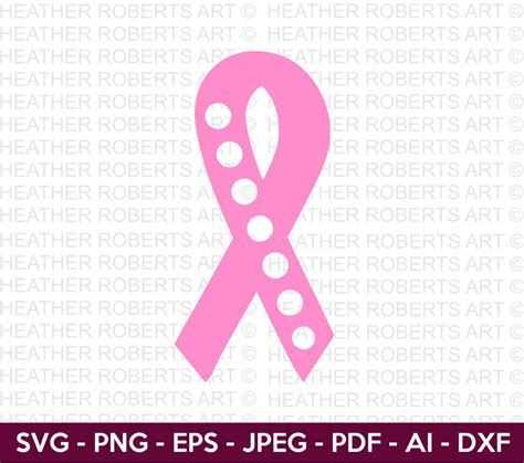 Cancer Awareness Ribbon Svg Cancer Svg Breast Cancer Svg Etsy