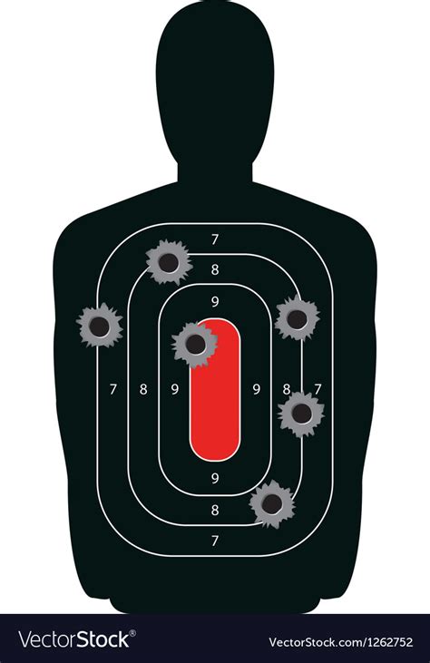 Shooting Range Silhouette Target Royalty Free Vector Image