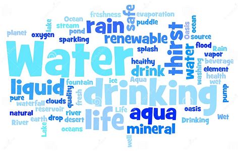 Water Related Words Word Cloud Stock Illustration Illustration Of Quality Drinking 97021910