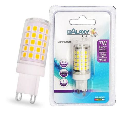 Lâmpada Led Halopin G9 7W Bivolt Bipino GALAXY Lâmpada Magazine Luiza