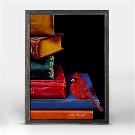 Greenbox Art Literary Roost Fine Feathered Footnotes Framed Canvas Wall