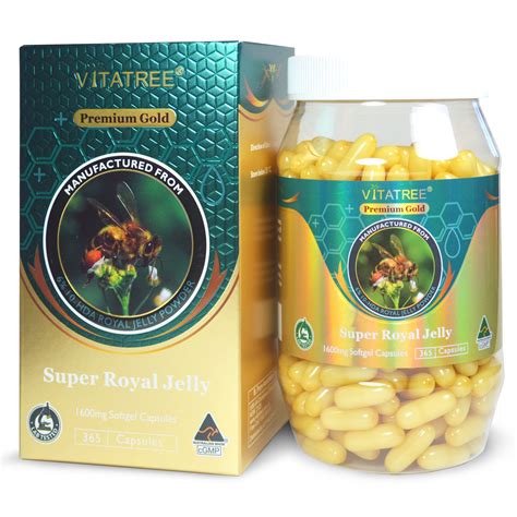 Vitatree Super Royal Jelly 1600mg 365 Capsules Premium Gold Au