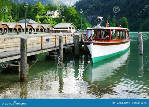 KONIGSSEE LAKE, SCHONAU am KONIGSSEE, AUGUST 06, 2019: an Electric ...