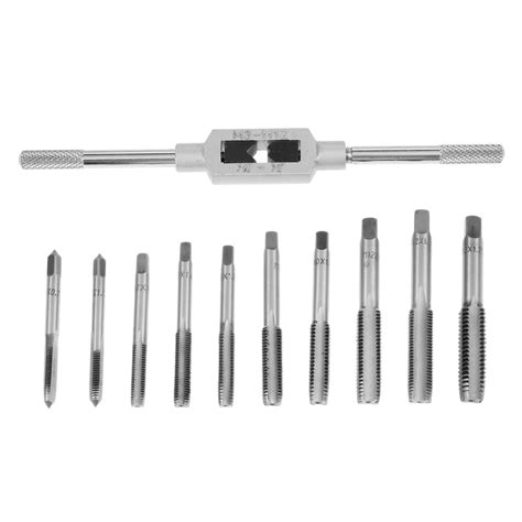 DRELD 11Pcs/set Tap Wrench Set Hand Tap Tapping Screw Thread Metric ...