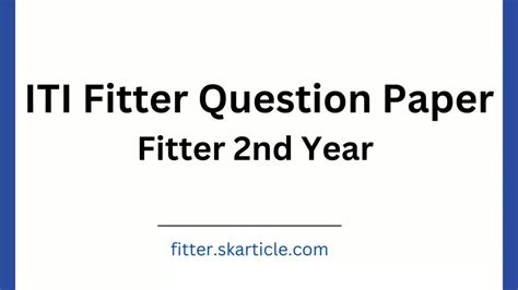 Iti Fitter Nd Year Question Paper Sk Article