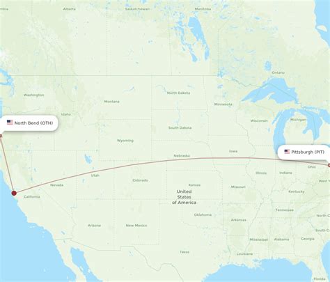 All Flight Routes From North Bend To Pittsburgh Oth To Pit Flight Routes