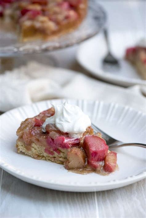 Rhubarb Upside Down Cake Valeries Kitchen