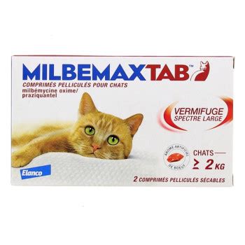 MilbemaxTab Vermifuge Chat De Plus De 2kg X2cpr Elanco IllicoPharma