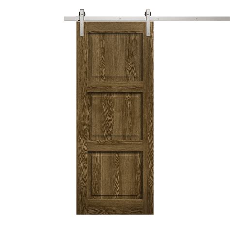 Modern Barn Door 36 X 96 Inches Ego 5010 Marble Oak 6 6FT Silver